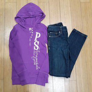 Aeropostale Purple Top & Old Navy Jeans Size 8